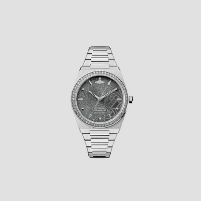 VIVIENNE WESTWOOD CHARTERHOUSE SILVER BLACK WATCH VV244GYSL
