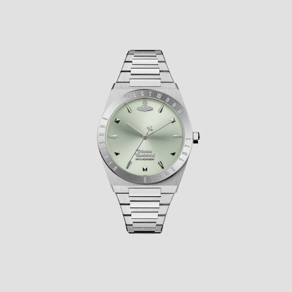 VIVIENNE WESTWOOD CHARTERHOUSE SILVER-GREEN WATCH VV244PGRSL