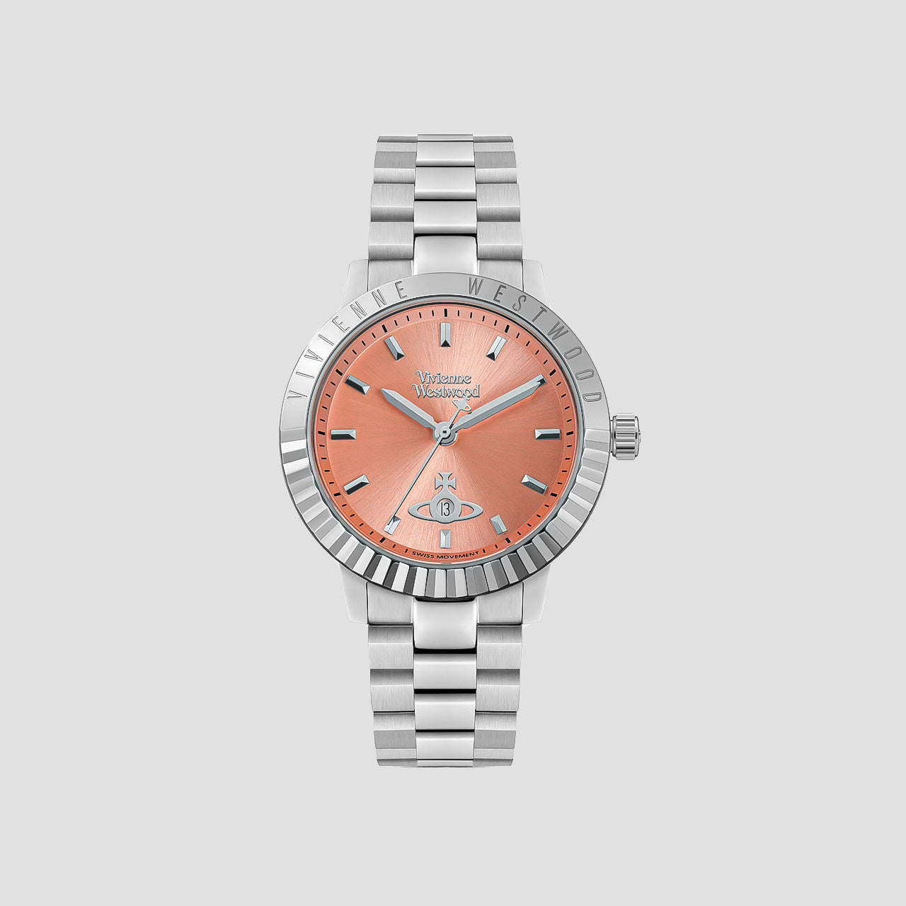 Vivienne Westwood Dulwich Pink Dial Silver Watch vv307cosl