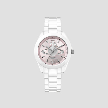 Vivienne Westwood Fenchurch Ceramica Pink White Watch vv358lpkwh 8050164232122