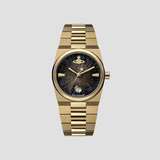 Vivienne Westwood Hoxton Black Dial Gold Watch VV332MTGD 8050164231873