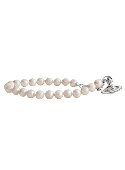 chi tiết VIVIENNE WESTWOOD LADIES SILVER SIMONETTA PEARL BRACELET 61020174-02P113-CN