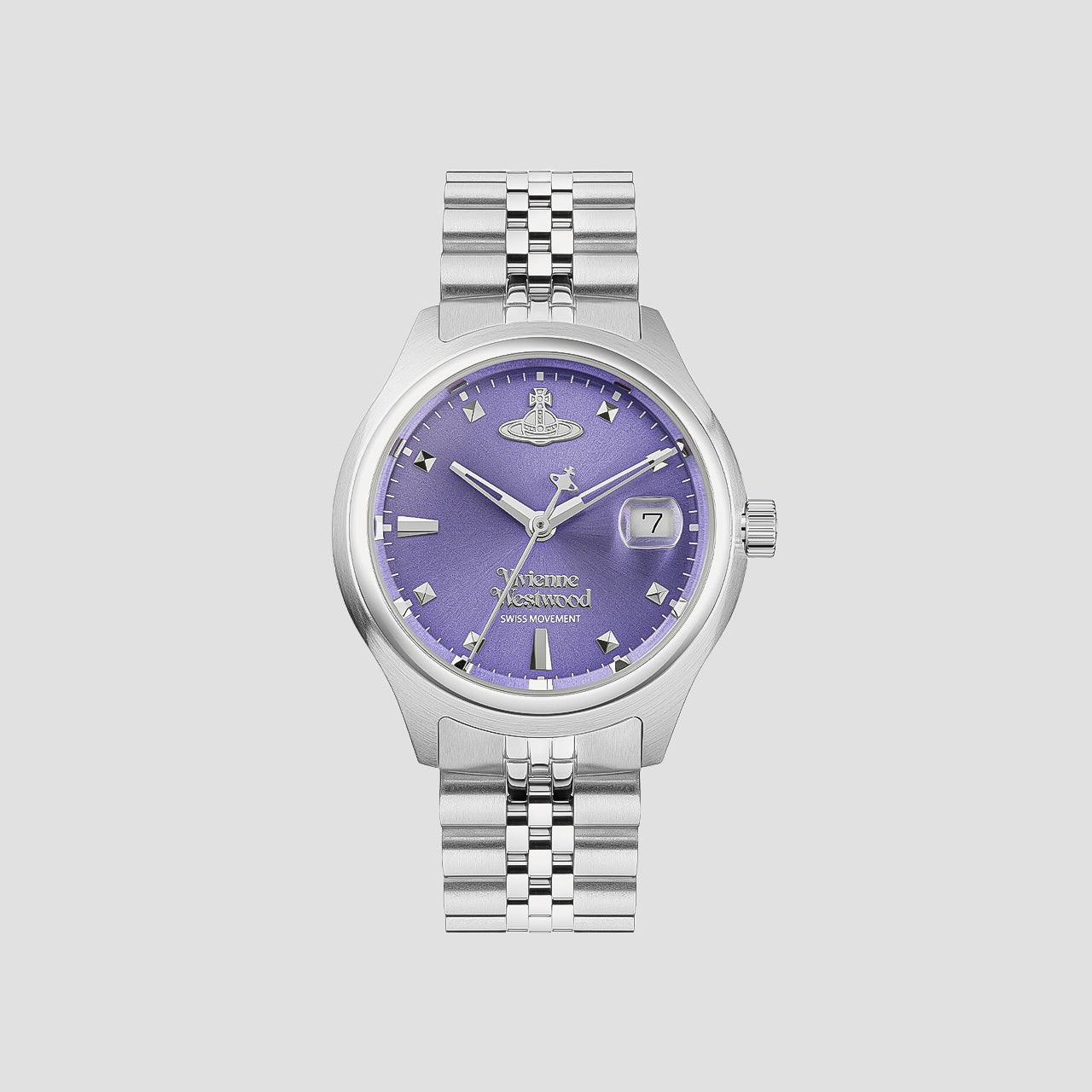 Vivienne Westwood Little Camberwell Purple Dial Silver Watch vv311ppsl