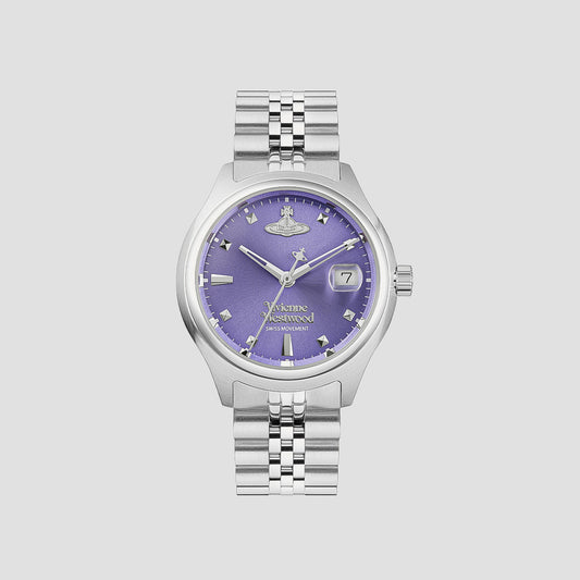 Vivienne Westwood Little Camberwell Purple Dial Silver Watch vv311ppsl