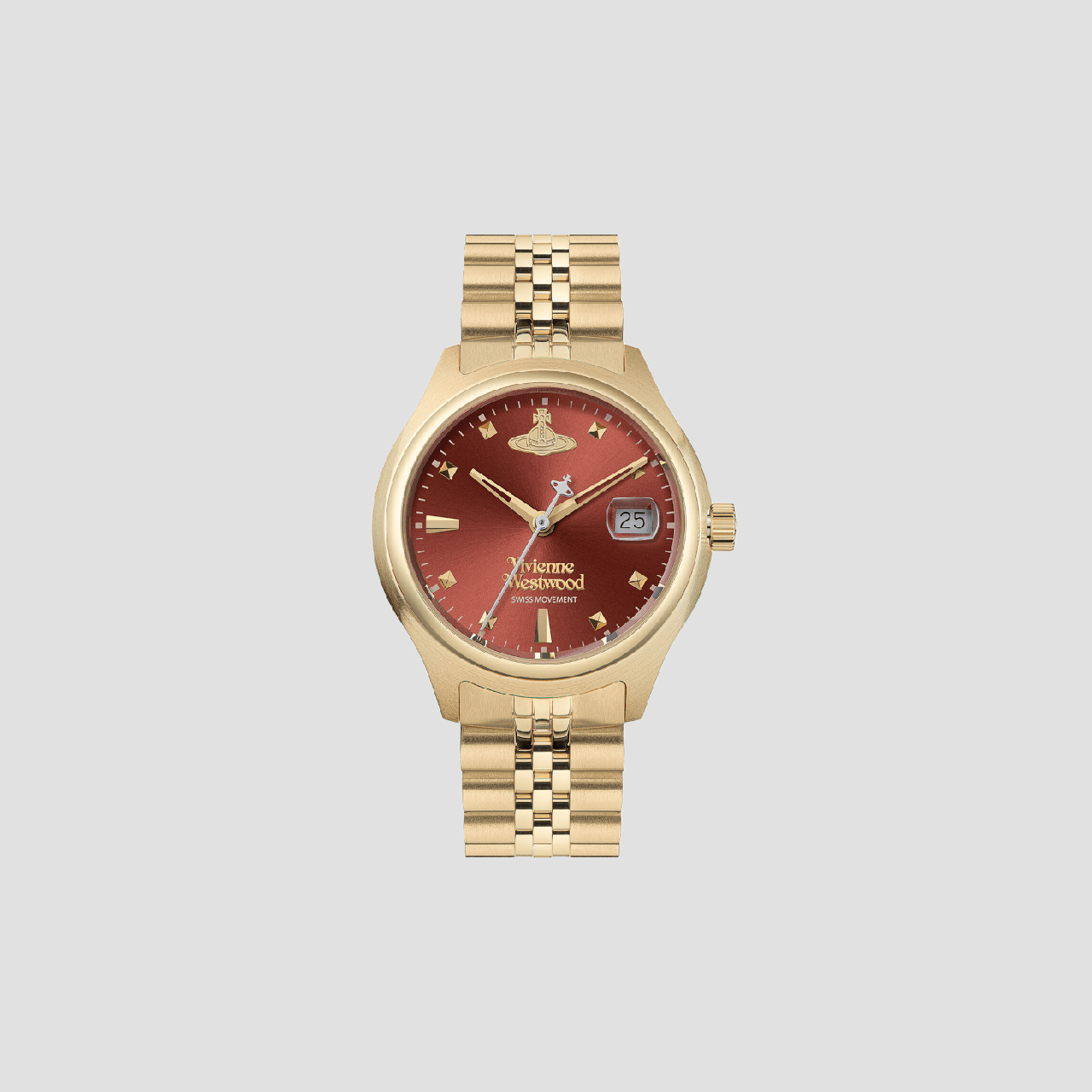 Vivienne Westwood Little Camberwell Red Dial Gold Watch VV311RBGD 8050164230364