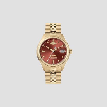Vivienne Westwood Little Camberwell Red Dial Gold Watch VV311RBGD 8050164230364