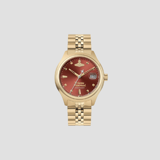 Vivienne Westwood Little Camberwell Red Dial Gold Watch VV311RBGD 8050164230364