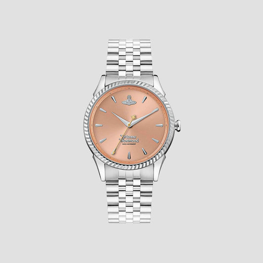 Vivienne Westwood Little Seymour Peach Dial Silver Watch VV240PHSL