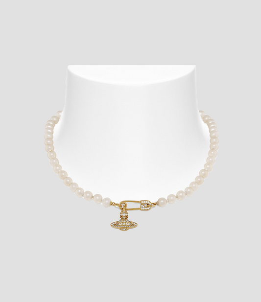 VIVIENNE WESTWOOD LUCRECE PEARL NECKLACE GOLD