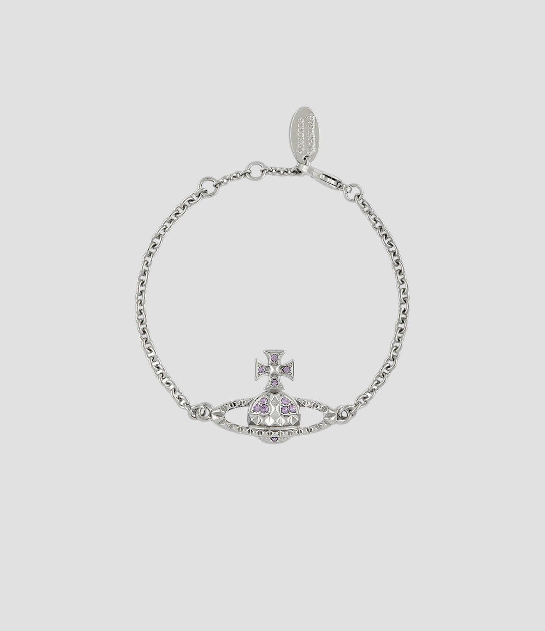 VIVIENNE WESTWOOD MAYFAIR BAS RELIEF BRACELET SILVER VIOLET 61020032-02W287-MY