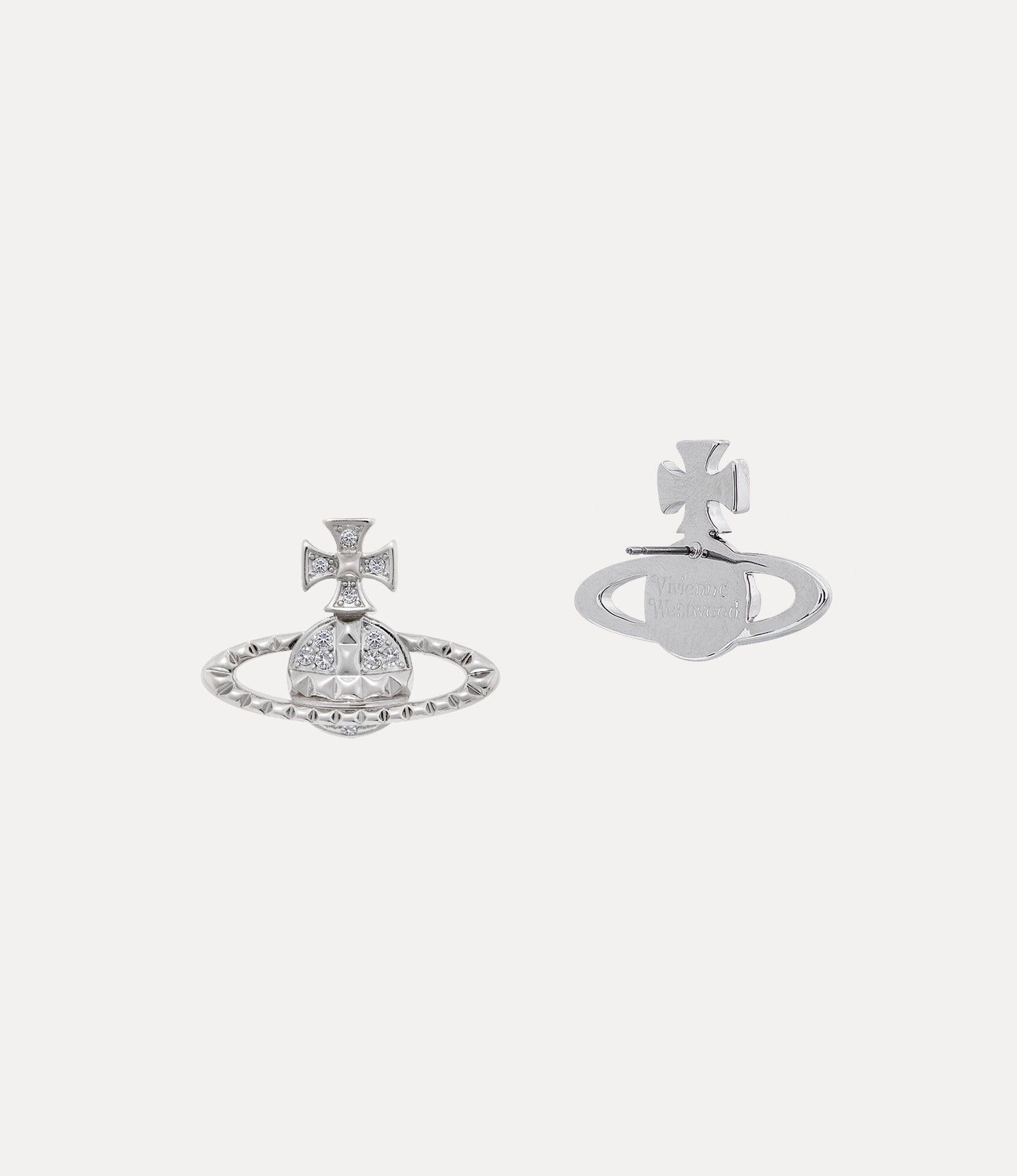 chi tiết VIVIENNE WESTWOOD MAYFAIR BAS RELIEF EARRINGS SILVER 62010029-02w110-my