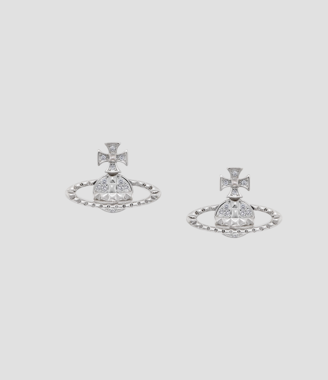 VIVIENNE WESTWOOD MAYFAIR BAS RELIEF EARRINGS SILVER