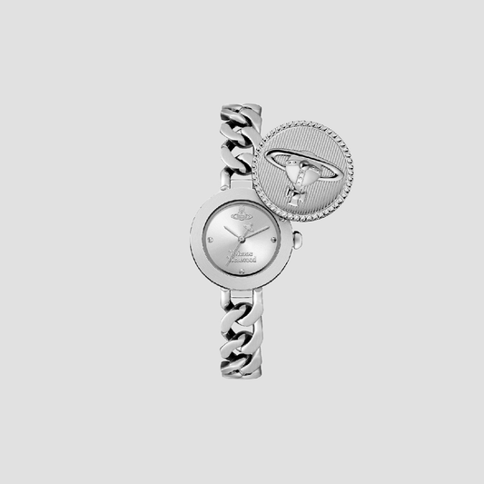 Vivienne Westwood Orb Button Silver Watch VV323WSSL 8050164231095
