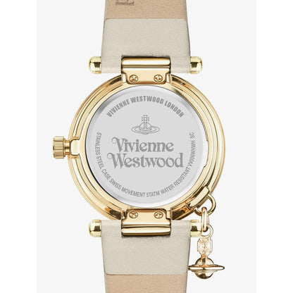 mặt sau mẫu đeo đồng hồ VIVIENNE WESTWOOD ORB II WHITE WATCH VV006WHWH