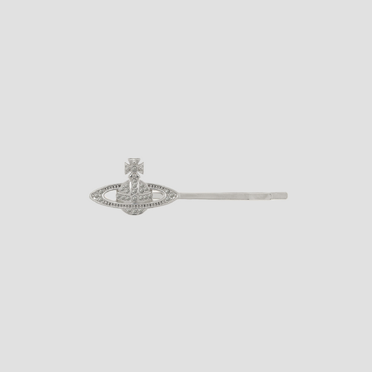 Vivienne Westwood Silver Mini Bas Relief Bobby Pin 8050889857709 6703000U_02P116