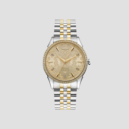 Vivienne Westwood Wallace Watch Gold Dial Silver Watch VV208CPSG