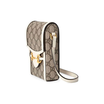 túi đeo chéo gucci horsebit 1955 mini beige and white leather 625615 92TCG 9761 blankroom hà nội việt nam