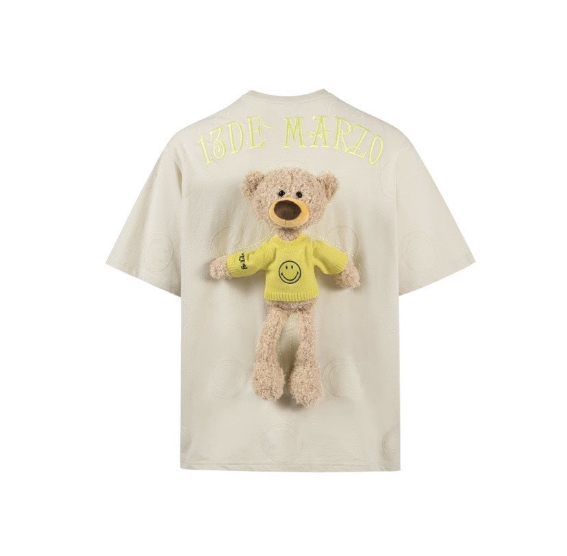 13De Marzo X Smiley Allover Palda Bear Tee Cream