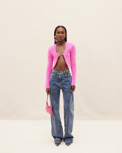 JACQUEMUS LA MAILLE NEVE MANCHES PINK 