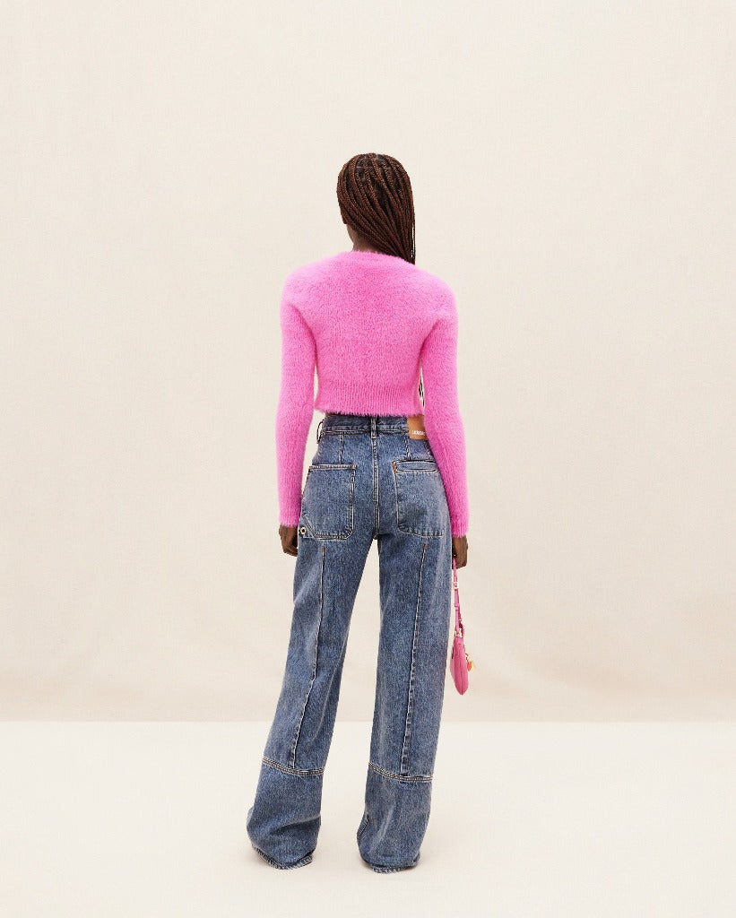 JACQUEMUS LA MAILLE NEVE MANCHES PINK 