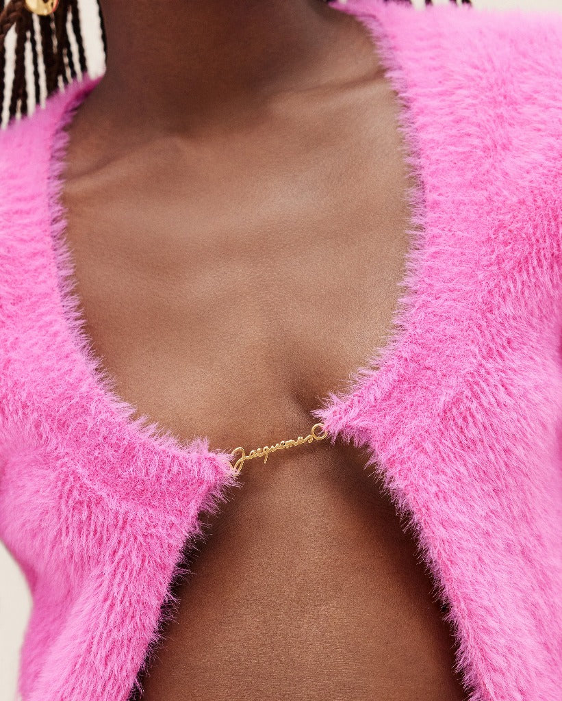 JACQUEMUS LA MAILLE NEVE MANCHES PINK 