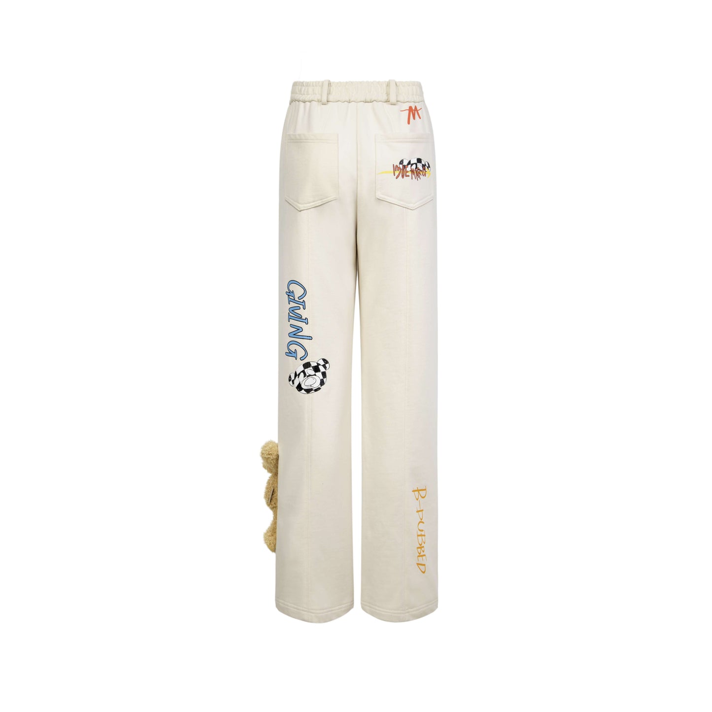 13DE MARZO STREET GRAFFITI SLANG BEAR SWEATPANTS CREAM