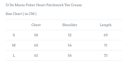 13 DE MARZO POKER HEART PATCHWORK TEE CREAM (27)