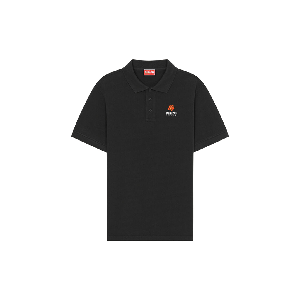 kenzo polo boke flower crest shirt black