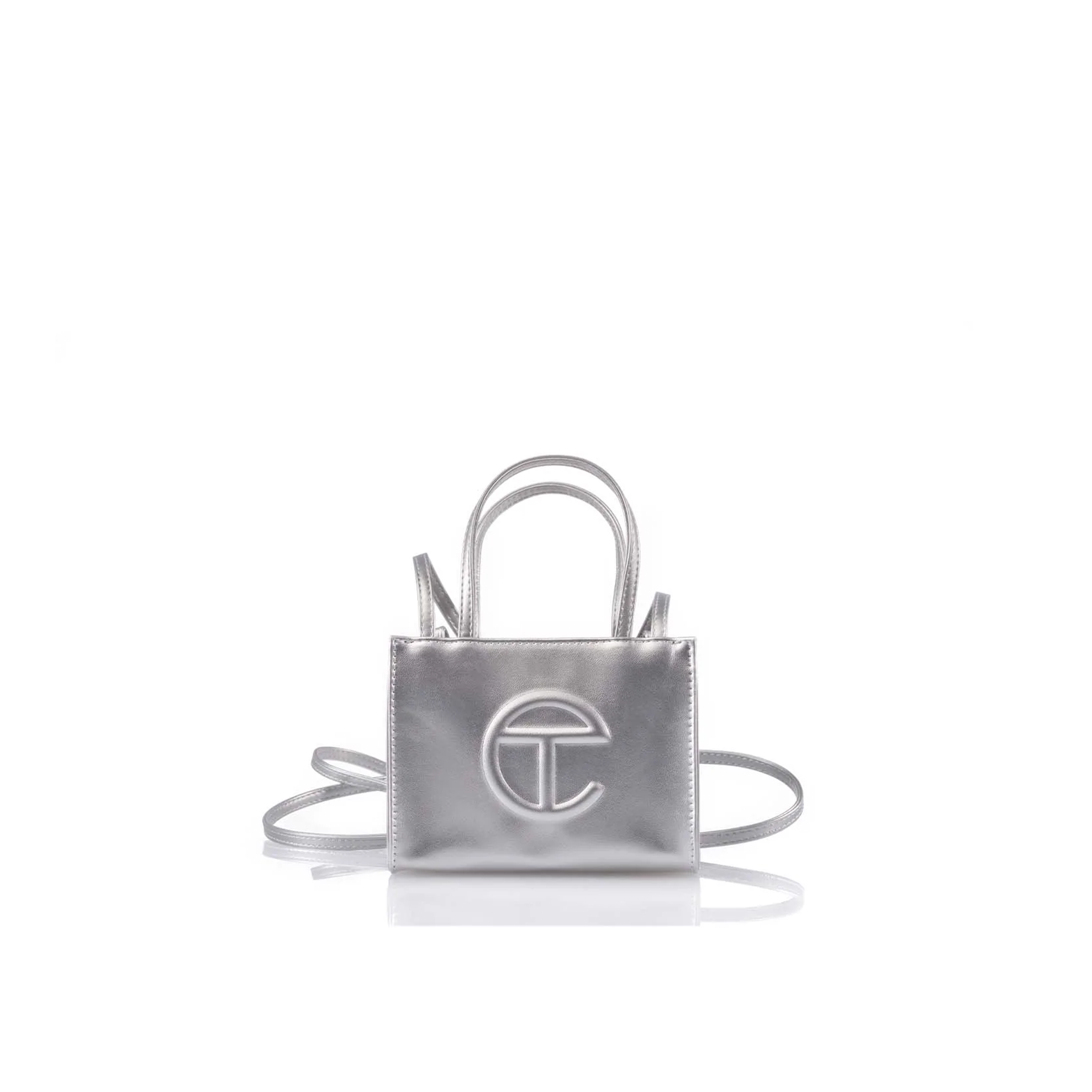 Telfar Small Patent Shopping Bag Black