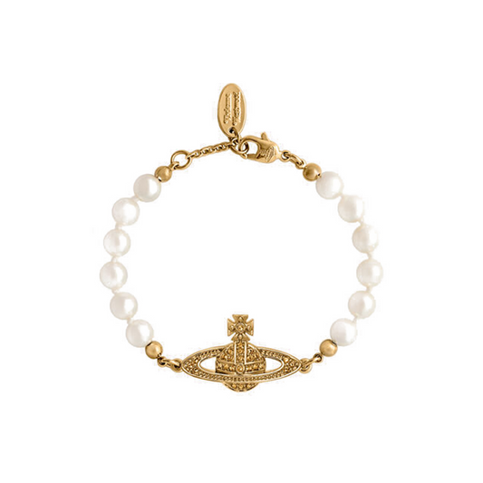 VIVIENNE WESTWOOD MINI BAS RELIEF PEARL BRACELET