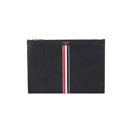 THOM BROWNE LEATHER CLUTCH