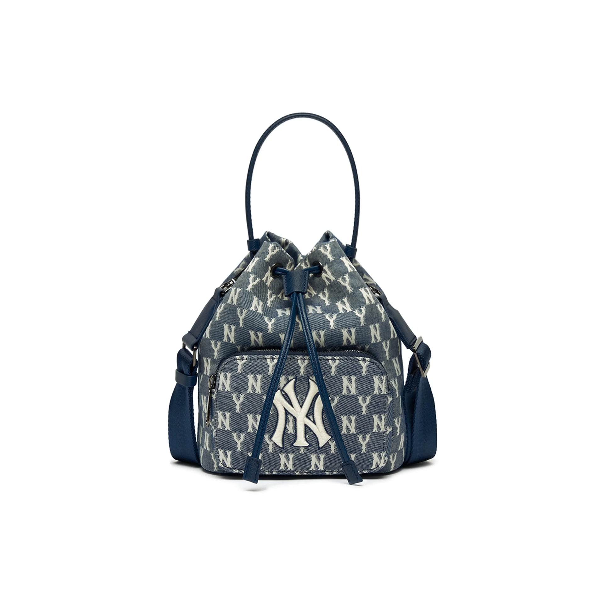 ☆送料・関税込☆MLB★Varsity jacquard bucket bag★ MLB MONOGRAM JACQUARD BUCKET BAG NEW YORK YANKEES NAVY