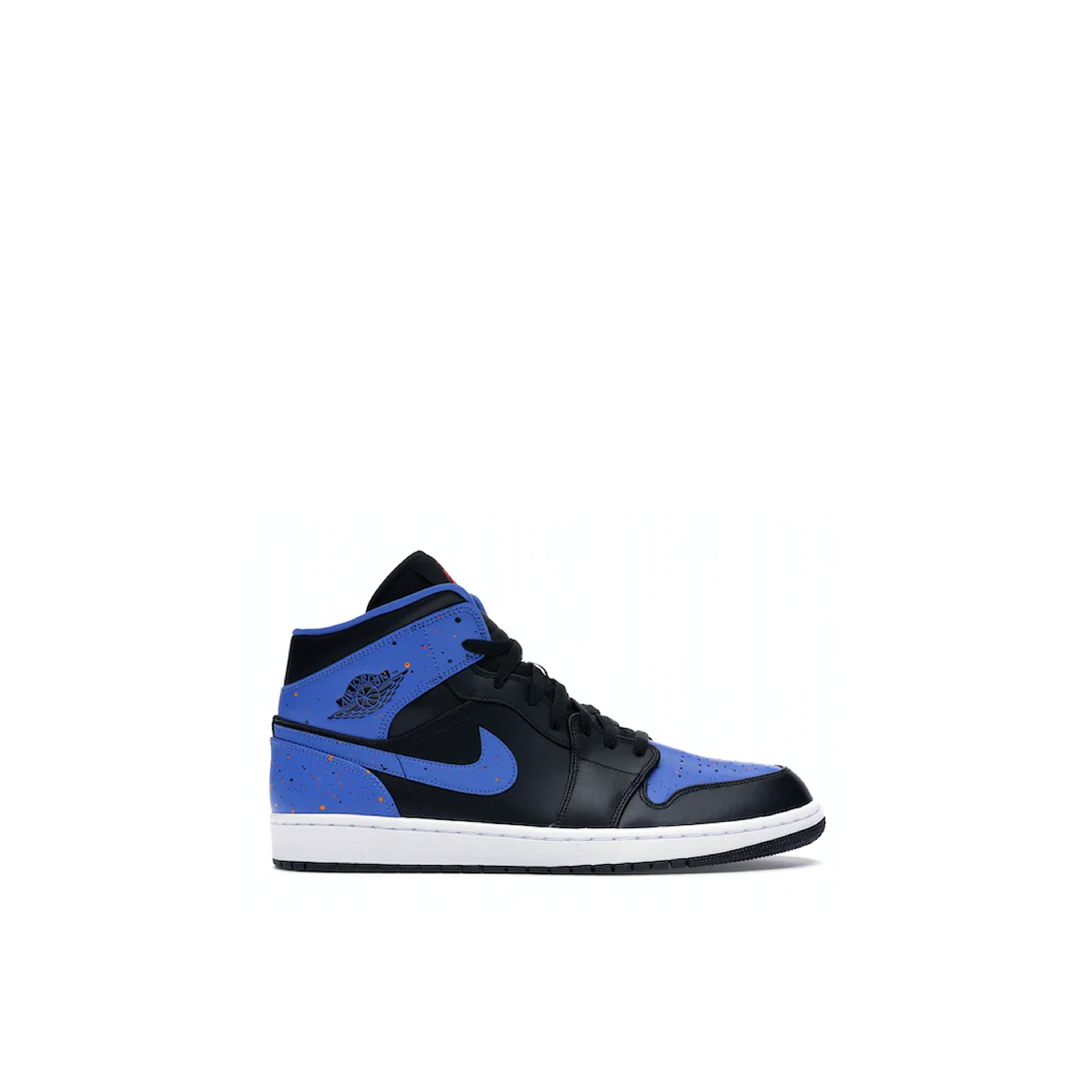 Jordan 1 mid royal hotsell paint splatter