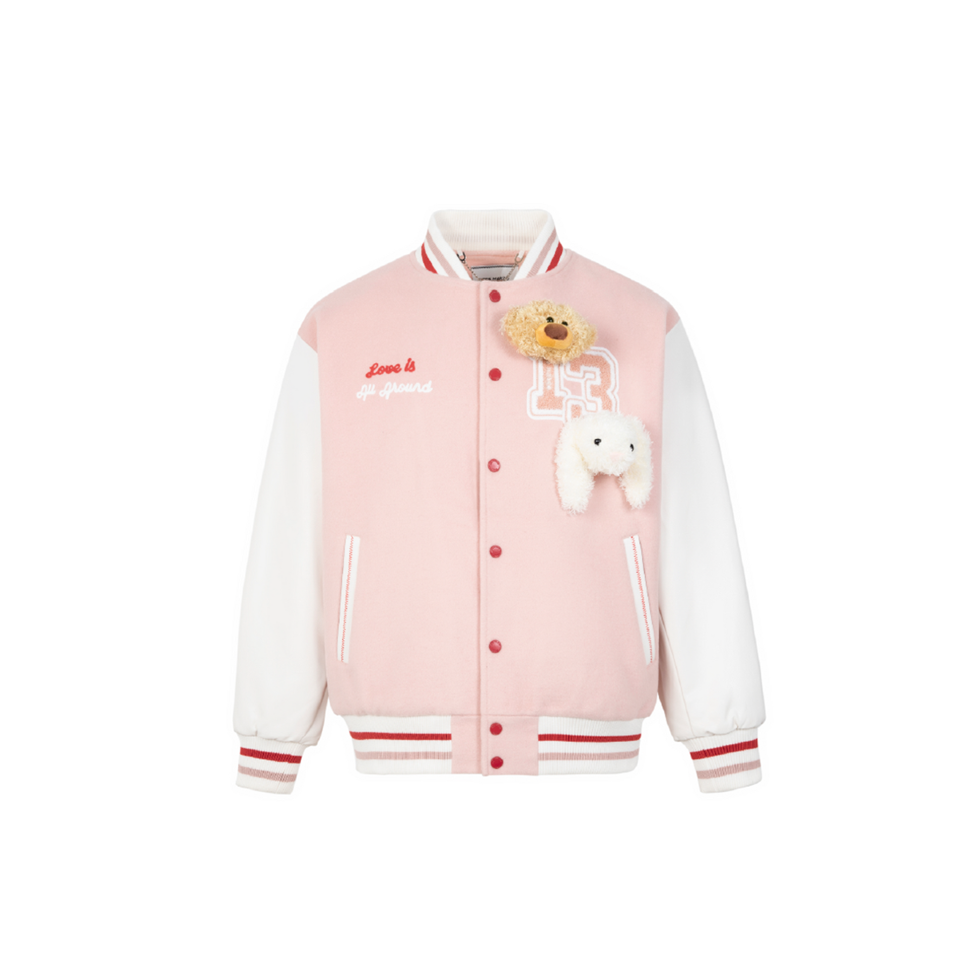 13DE MARZO JACKET PINK BEAR WEARING BASEBALL