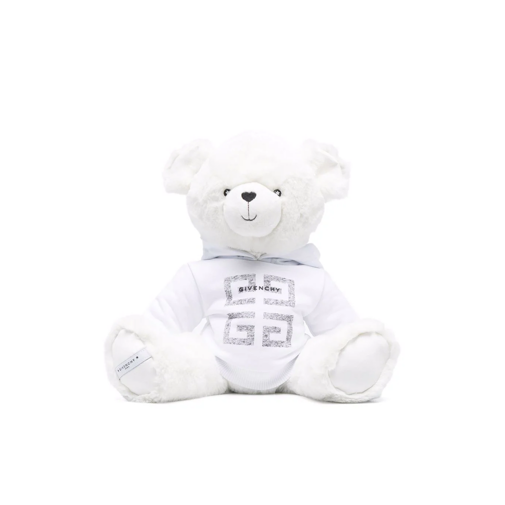 GIVENCHY KIDS 4G LOGO PRINT PLUSH BEAR TOY WHITE Blank Room